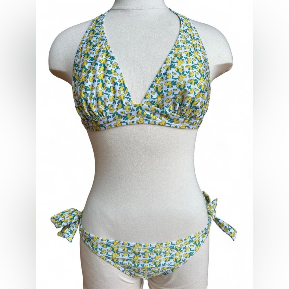 Italian Lemon Print Bikini Set